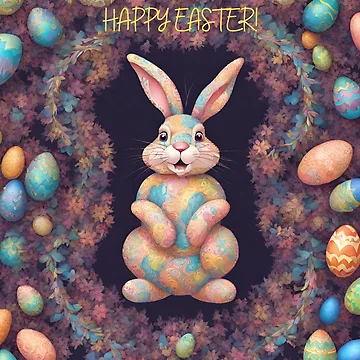 Artwork thumbnail, Cute Easter Rabbit. by NextDoorToMe
