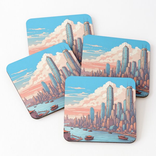 Item preview, Traditional Meets Modern in Riverside City Illustration designed and sold by ArtComixHaven.