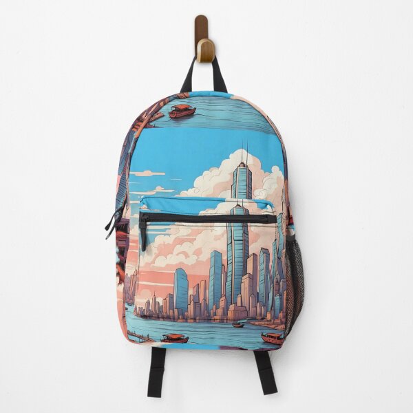Item preview, Traditional Meets Modern in Riverside City Illustration designed and sold by ArtComixHaven.