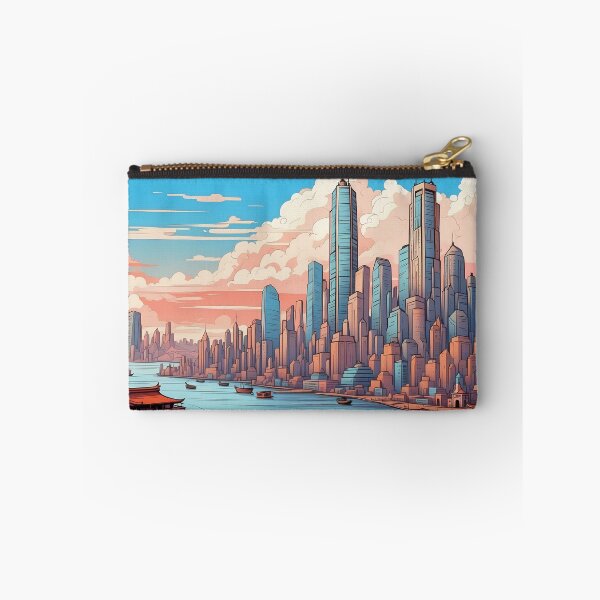 Item preview, Traditional Meets Modern in Riverside City Illustration designed and sold by ArtComixHaven.