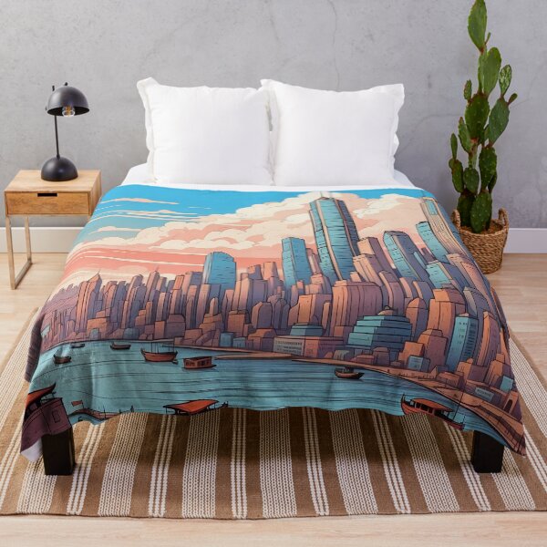 Item preview, Traditional Meets Modern in Riverside City Illustration designed and sold by ArtComixHaven.