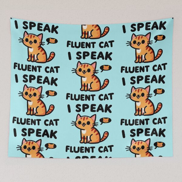 Item preview, I speak fluent cat designed and sold by Vkinsify.