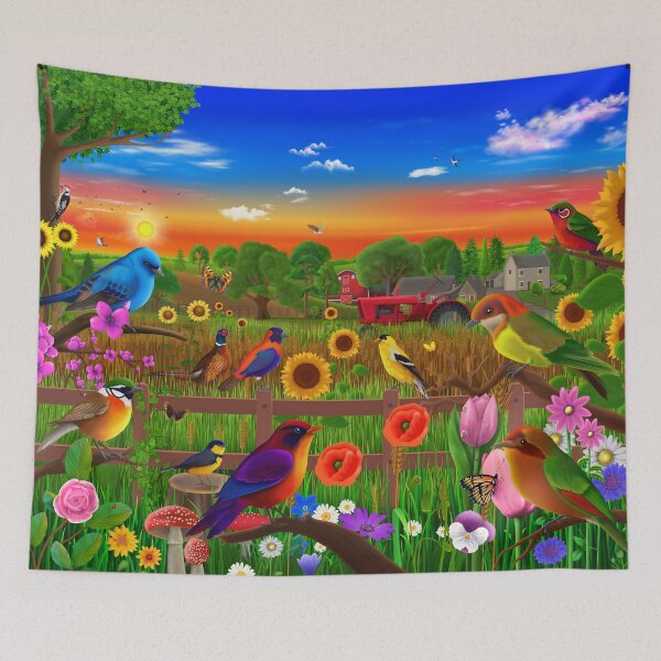 Item preview, Country Farm Birds designed and sold by GeraldNewtonArt.