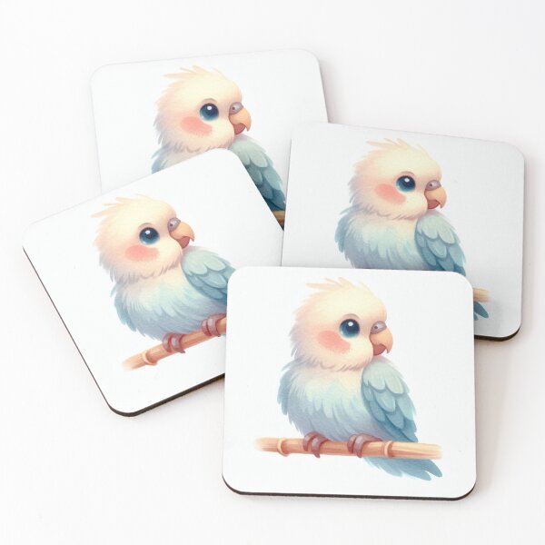 Item preview, Tranquil Perch: Gentle Blue Bird on Wooden Bar designed and sold by TDKCustoms.