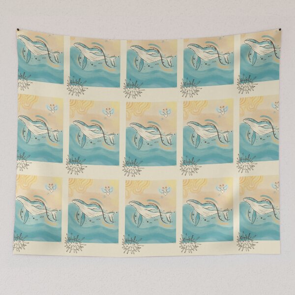 Item preview, Humpback whale fantasy sea angel butterfly  japanese watercolor marker  designed and sold by Chibichaoshop.
