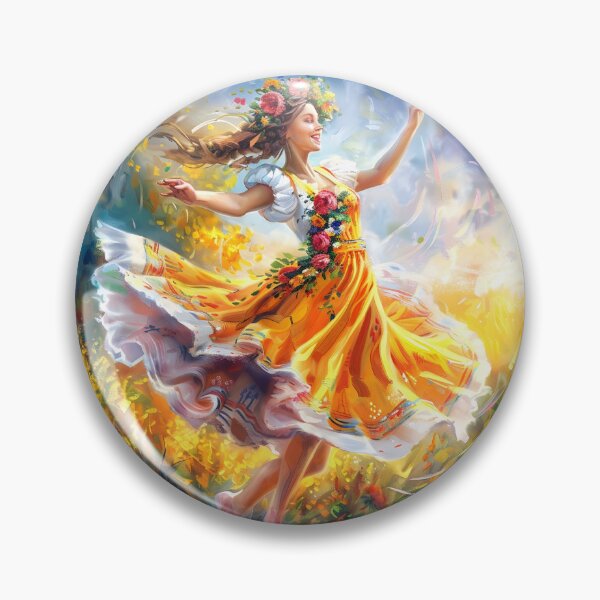 Item preview, Ukrainian Dance Beautiful Woman Dancing Vinok designed and sold by Leonardo Palumbo.