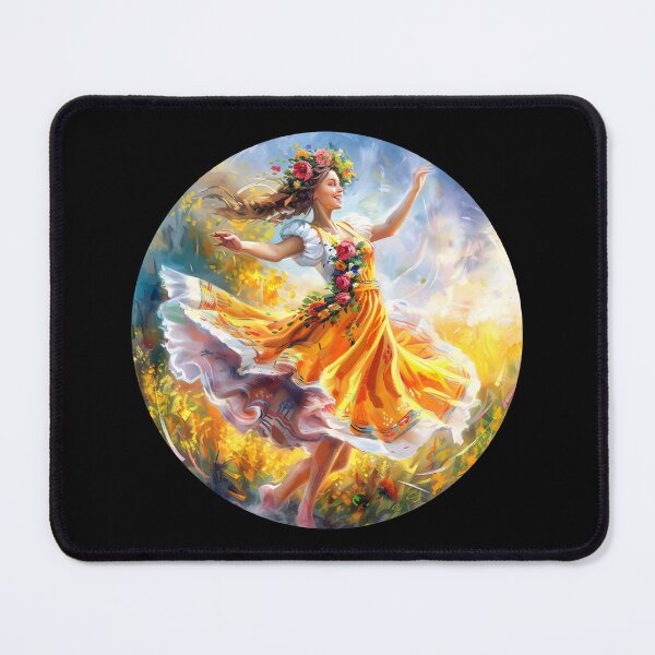 Item preview, Ukrainian Dance Beautiful Woman Dancing Vinok designed and sold by Leonardo Palumbo.