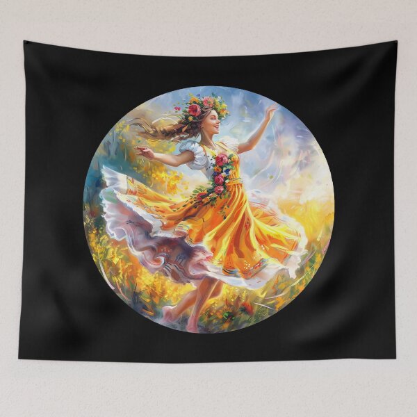 Item preview, Ukrainian Dance Beautiful Woman Dancing Vinok designed and sold by Leonardo Palumbo.