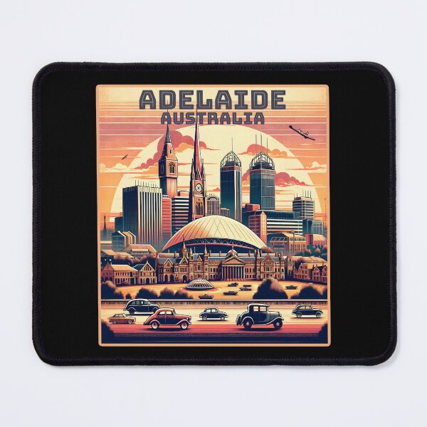 Item preview, Vintage retro Adelaide Australia Landmark Skyline. designed and sold by Unitepeople.