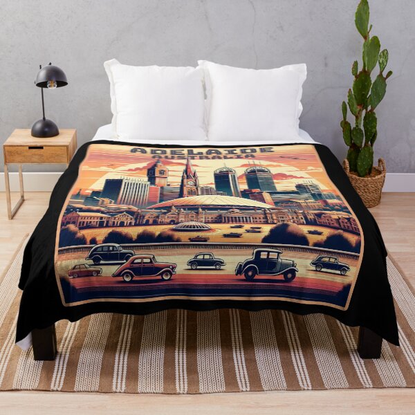 Item preview, Vintage retro Adelaide Australia Landmark Skyline. designed and sold by Unitepeople.