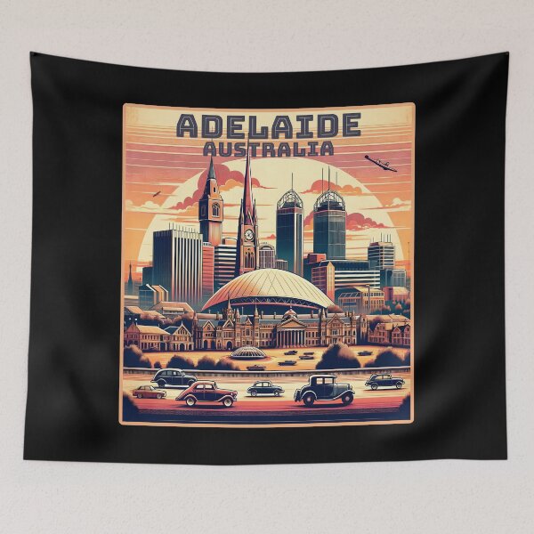 Item preview, Vintage retro Adelaide Australia Landmark Skyline. designed and sold by Unitepeople.