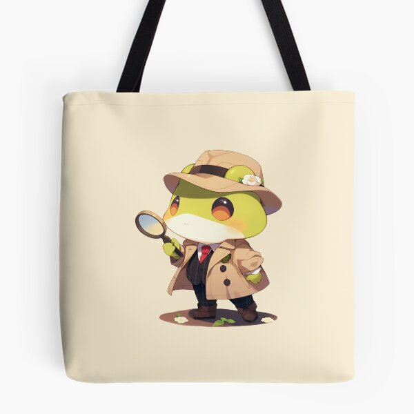 Item preview, Cute Kawaii Happy Frog Detective Froggy designed and sold by CozyKawaiiArt.