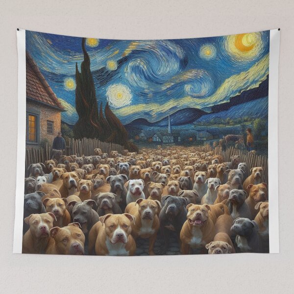 Item preview, Pitbulls Starry Night designed and sold by 123ks.
