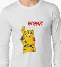 Thanos Infinity Gauntlet "Oh Snap!" Long Sleeve T-Shirt