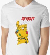 Thanos Infinity Gauntlet "Oh Snap!" Men's V-Neck T-Shirt