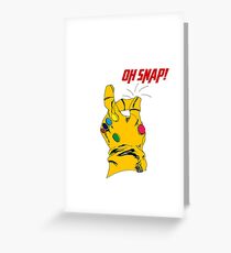 Thanos Infinity Gauntlet "Oh Snap!" Greeting Card