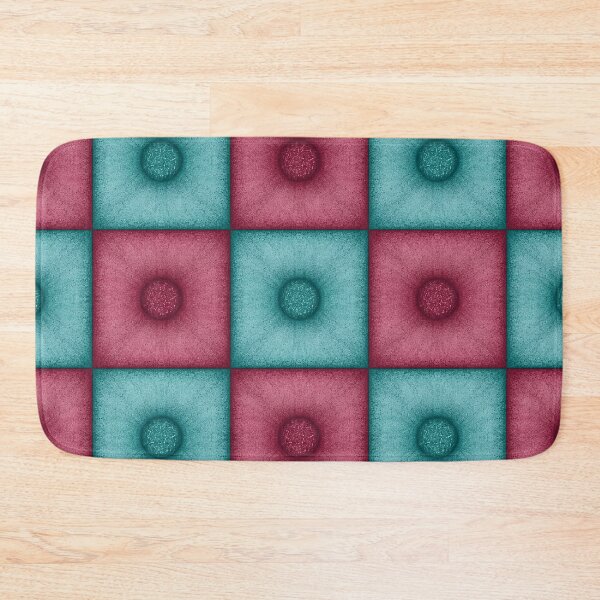 Item preview, Chess pattern from "Pouf" tiles the color of red and turquoise color designed and sold by Cherevan.