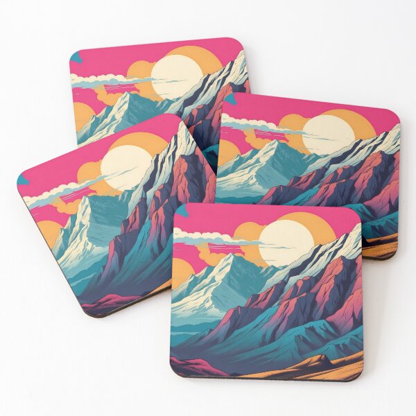 Item preview, Sunset Harmony in the Surreal Mountain Landscape designed and sold by ArtComixHaven.