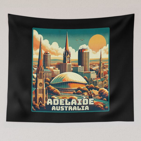 Item preview, Vintage retro Adelaide Australia Landmark Skyline. designed and sold by Unitepeople.