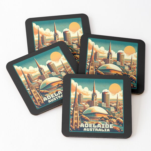 Item preview, Vintage retro Adelaide Australia Landmark Skyline. designed and sold by Unitepeople.