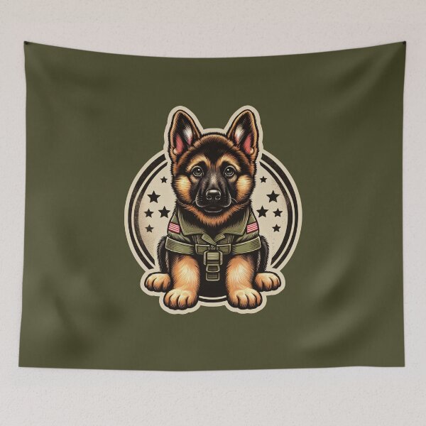 Item preview, German Shepherd Soldier puppy designed and sold by ThisDress.