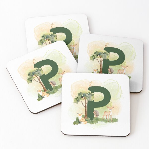 Item preview, Woodland animal series Letter P designed and sold by Tiffany Glassco.