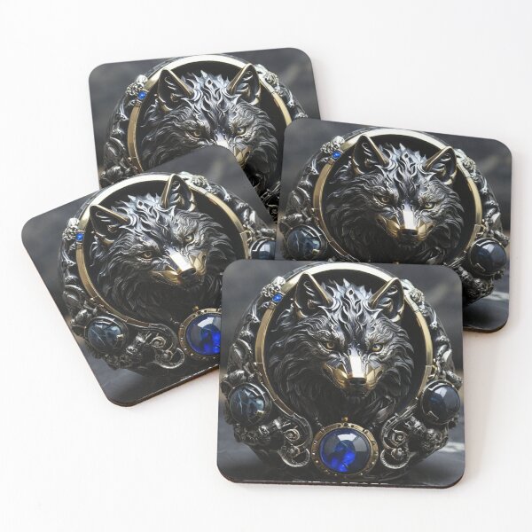 Item preview, Black Wolf in Silver Frame designed and sold by ThralStore.
