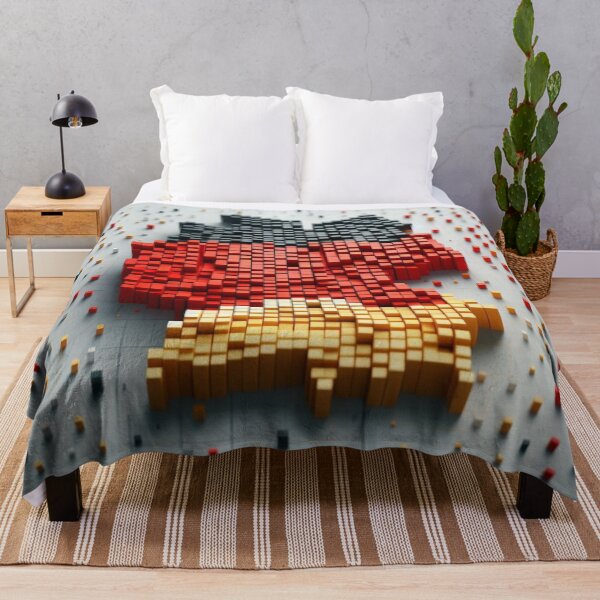 Item preview, Playful Abstract Germany Map from Flag Coloured Blocks designed and sold by Gaborai.