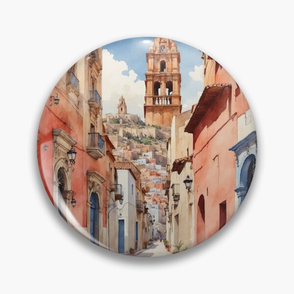 Item preview, Dolores Hidalgo Mexico Magic Town Vintage Travel Tourism Watercolor Poster  designed and sold by TravelersGems.