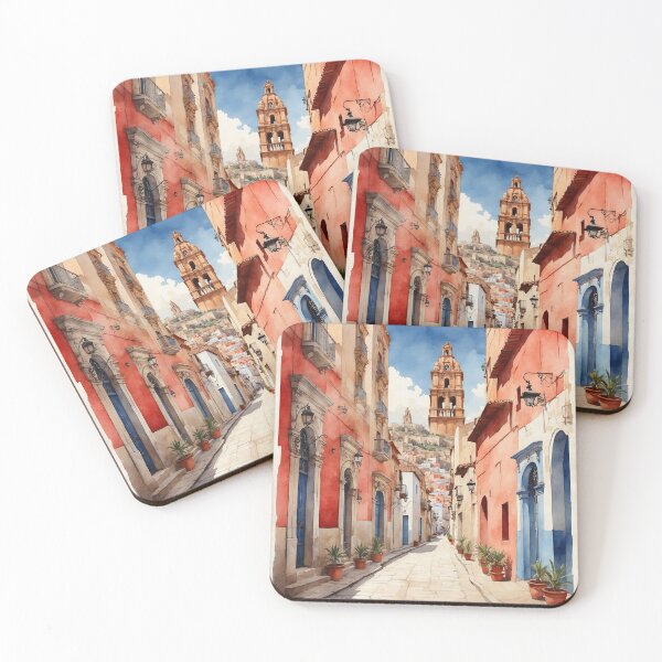 Item preview, Dolores Hidalgo Mexico Magic Town Vintage Travel Tourism Watercolor Poster  designed and sold by TravelersGems.
