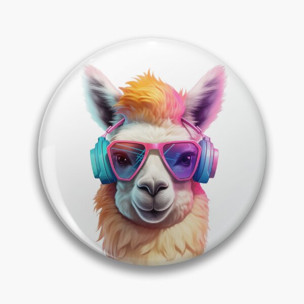 Item preview, Llama listening to music wearing sunglasses designed and sold by McKinneyDigital.