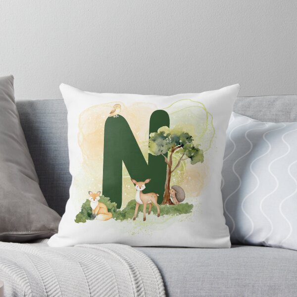 Item preview, Woodland animal series Letter N designed and sold by Tiffany Glassco.