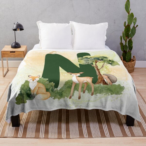 Item preview, Woodland animal series Letter N designed and sold by Tiffany Glassco.