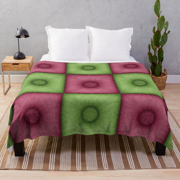 Item preview, Chess pattern from "Pouf" tiles the red color and light green color designed and sold by Cherevan.