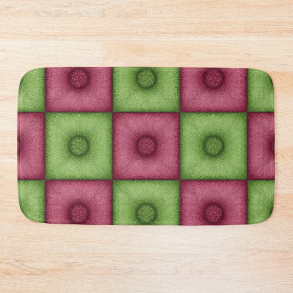 Item preview, Chess pattern from "Pouf" tiles the red color and light green color designed and sold by Cherevan.