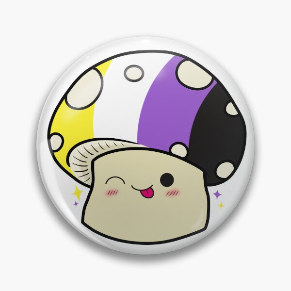 Item preview, Nonbinary Mushroom  designed and sold by GeekySpooks.