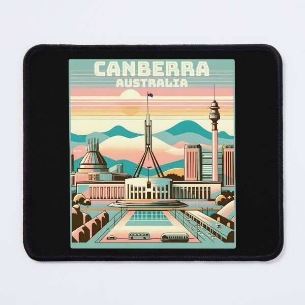 Item preview, Vintage retro Canberra Australia Landmark Skyline. designed and sold by Unitepeople.