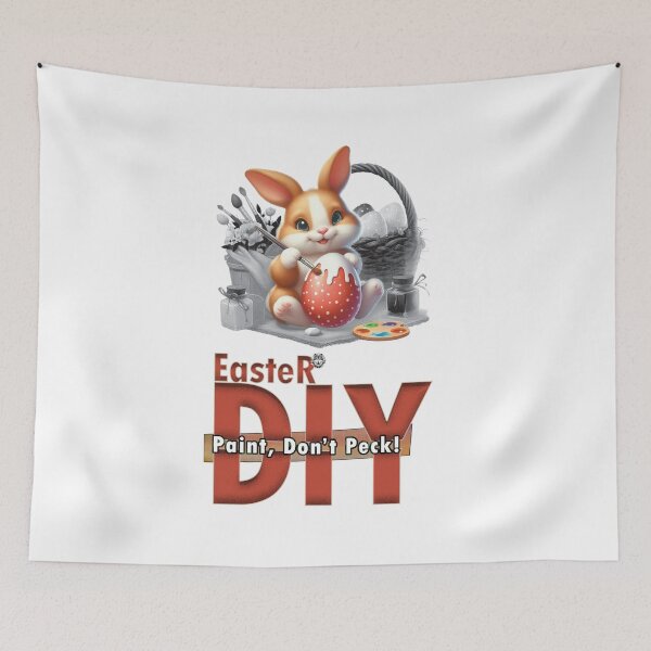 Item preview, The Rabbit Artist Painting Easter Eggs designed and sold by Kogaart.