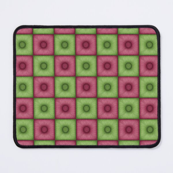 Item preview, Chess pattern from "Pouf" tiles the red color and light green color designed and sold by Cherevan.