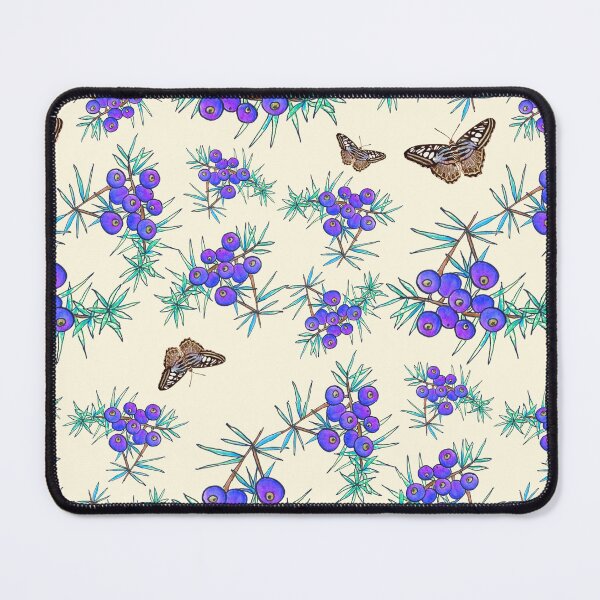 Item preview, Juniper berry pattern with butterflies designed and sold by Marga Hogenhuis-Flokstra.