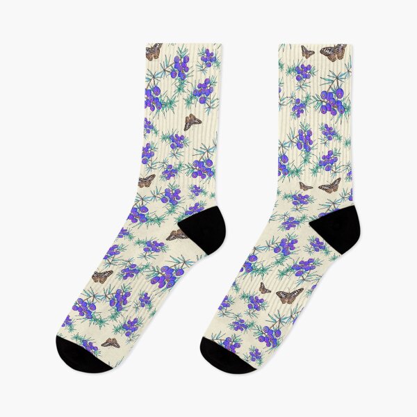 Item preview, Juniper berry pattern with butterflies designed and sold by Marga Hogenhuis-Flokstra.