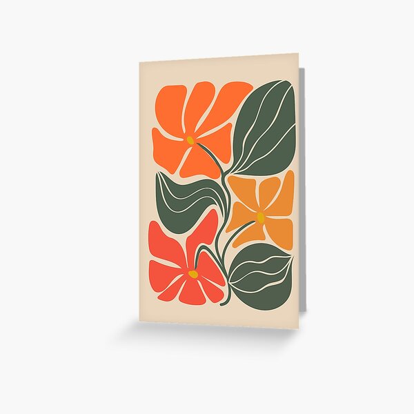 Item preview, Autumn Boho Abstract flowers Fall Colors Warm tones designed and sold by PalmitoDecor.