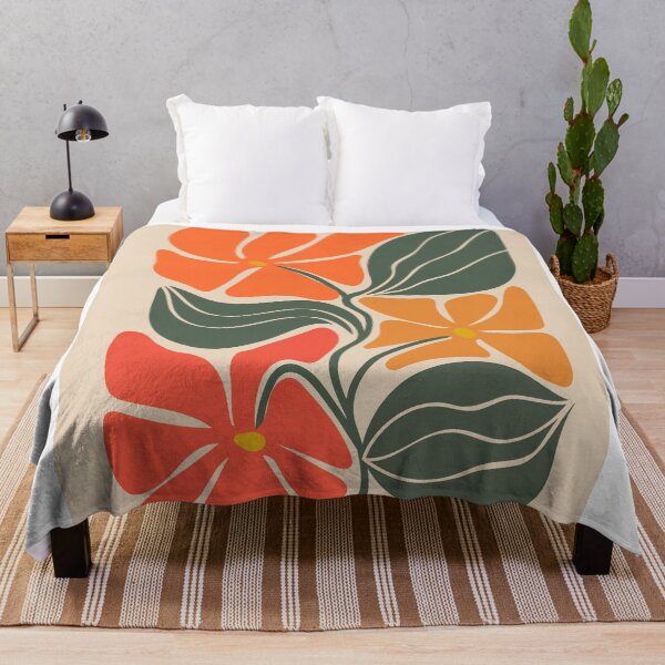 Item preview, Autumn Boho Abstract flowers Fall Colors Warm tones designed and sold by PalmitoDecor.