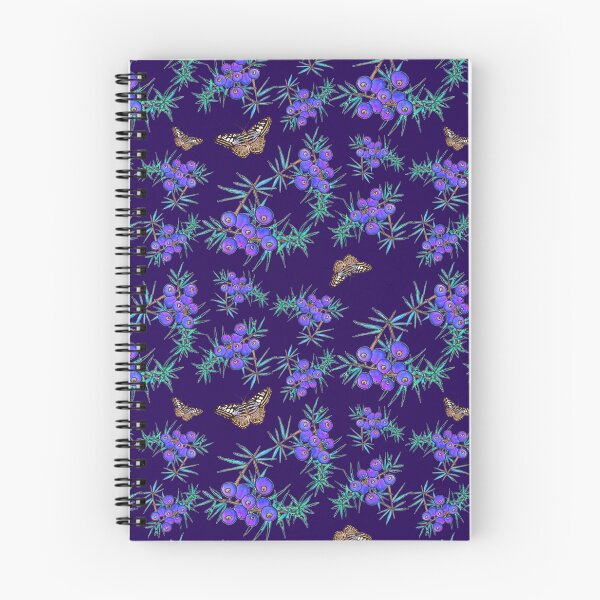 Item preview, Juniper berry pattern with butterflies designed and sold by Marga Hogenhuis-Flokstra.