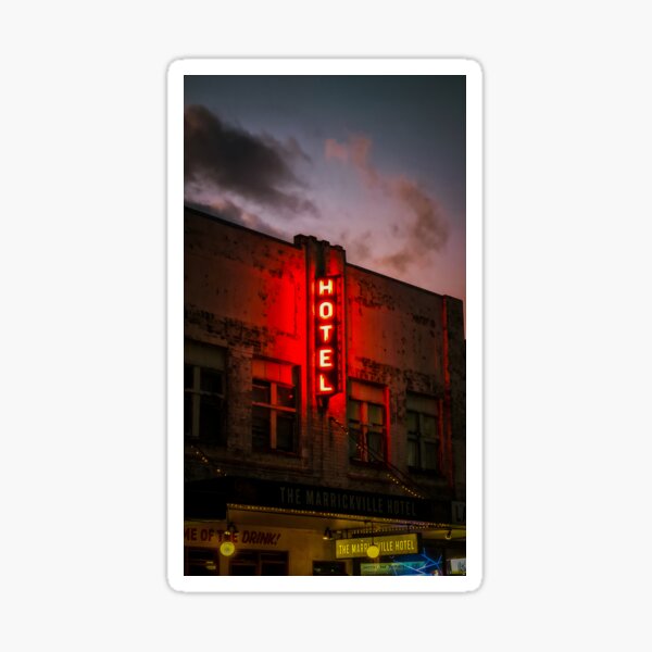 Item preview, Marrickville Hotel moody glow designed and sold by MyInnerWest.