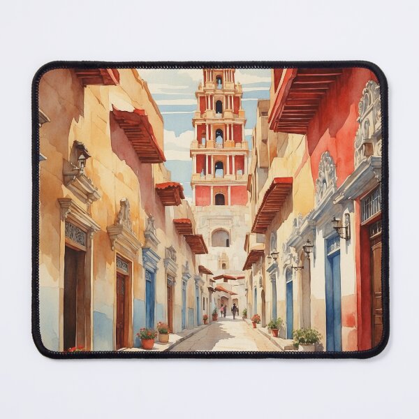 Item preview, El Oro Estado de Mexico Mexico Magic Town Vintage Travel Tourism Watercolor Poster designed and sold by TravelersGems.