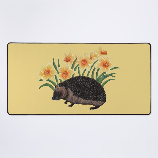 Item preview, Hedgehog and Daffodils designed and sold by WolfySilver.