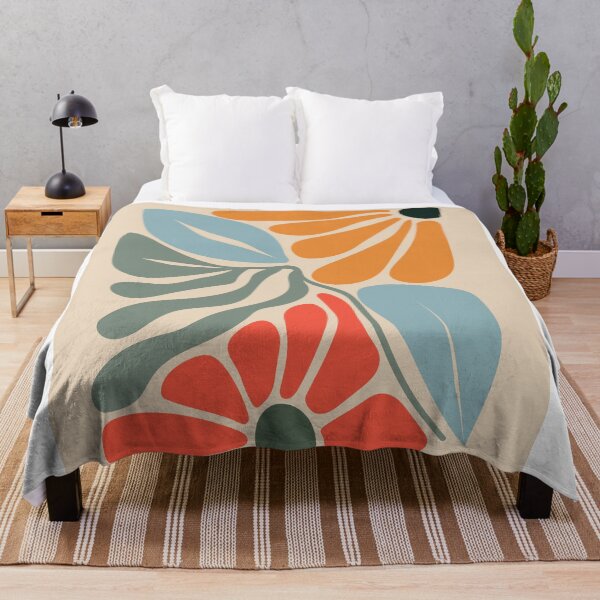 Aperçu de l'œuvre Art botanique maximaliste aux couleurs vibrantes : Fleurs groovy créée et vendue par PalmitoDecor.