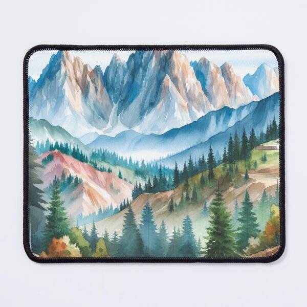 Item preview, Mountain Landscape in Watercolor designed and sold by Luvibes.