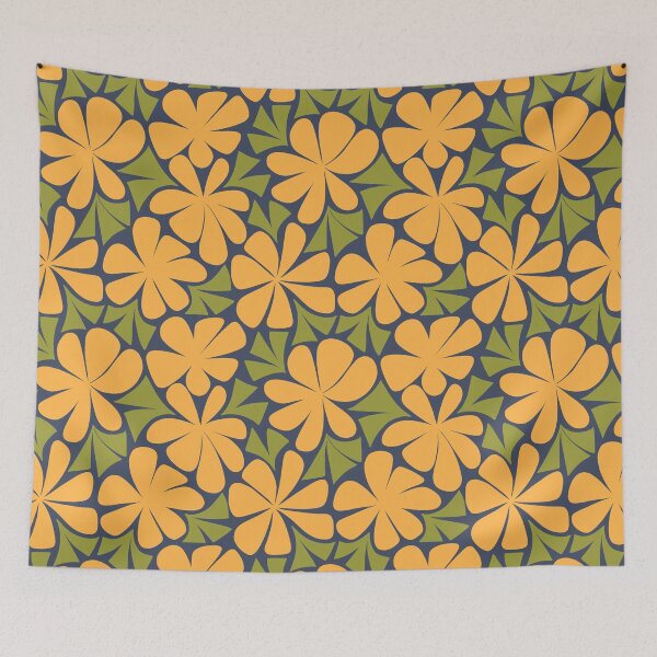 Item preview, funky flowers light orange designed and sold by Sara Frane.